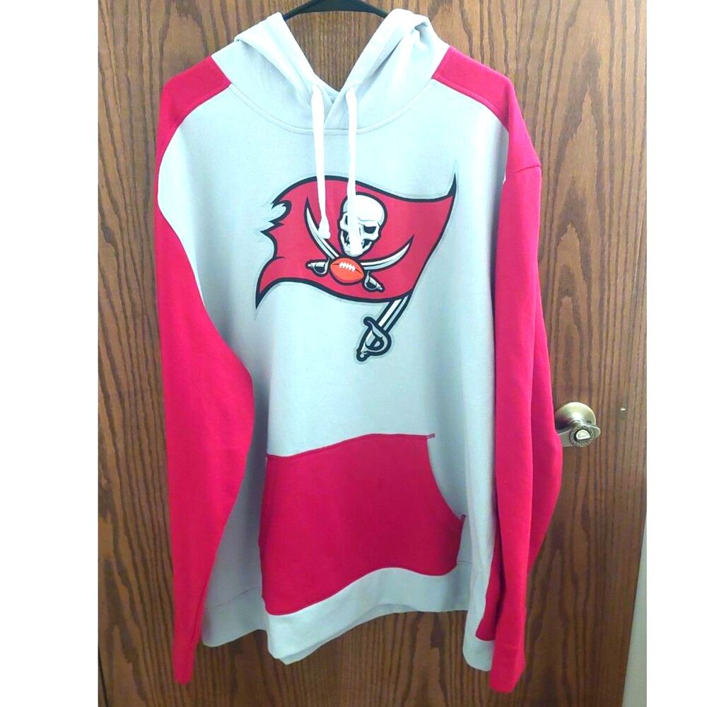 Tampa Bay Buccaneers Fanatics Mens 3XL Hoodie Red Cream NFL Pullover